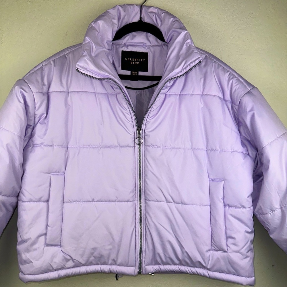 CELEBRITY PINK women’s XL purple lavender puffer jacket NWT Macy’s exclu… - Picture 2 of 13
